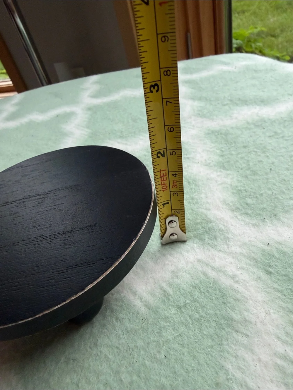 2 New Black Round Wooden Coasters or Hot Plate Holders